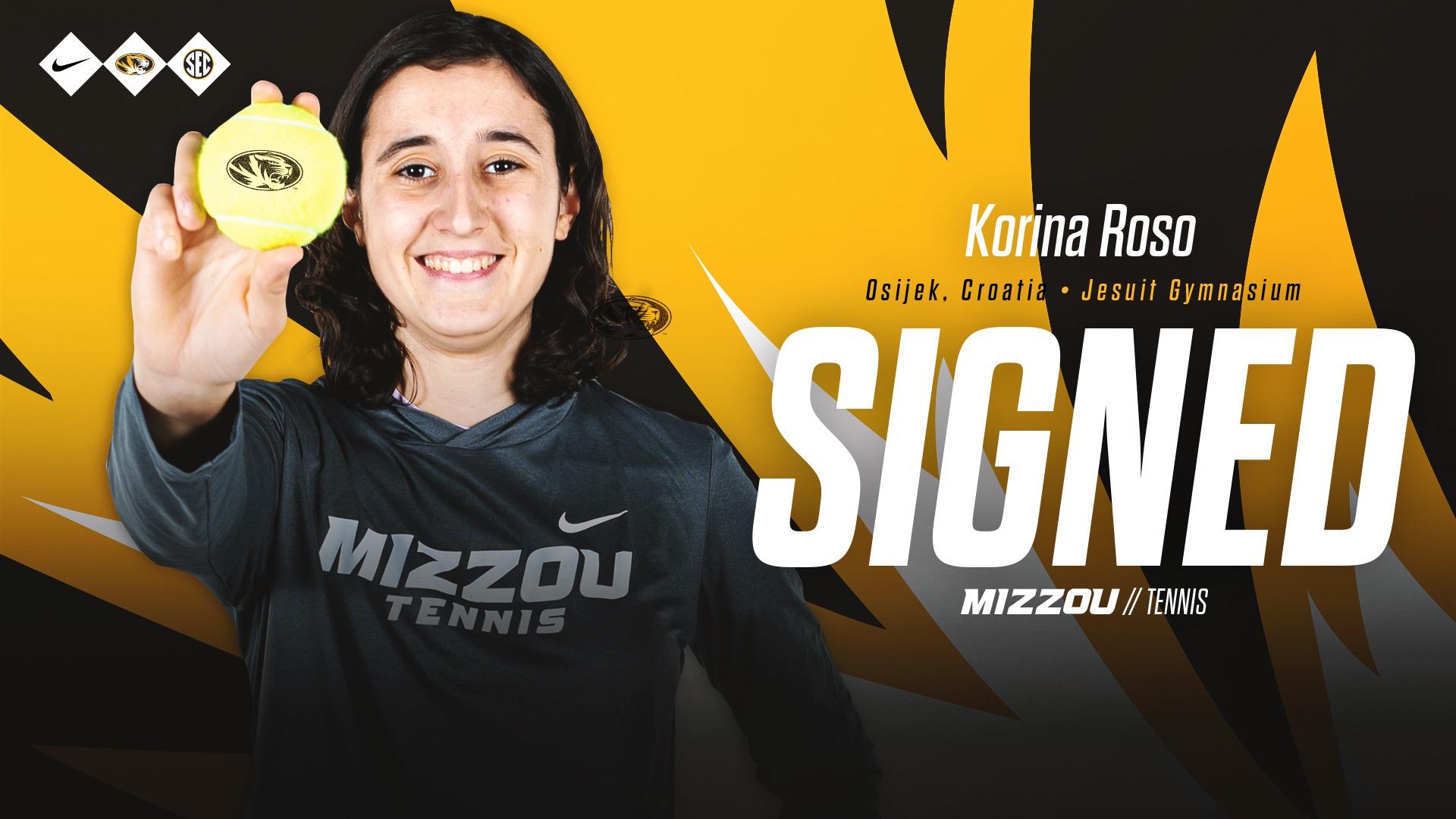 Korina Roso Signs with Tennis For Fall of 2024