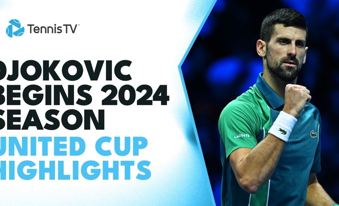 Novak Djokovic DOMINATES In 2024 Opener vs Zhang! | United Cup 2024 Highlights