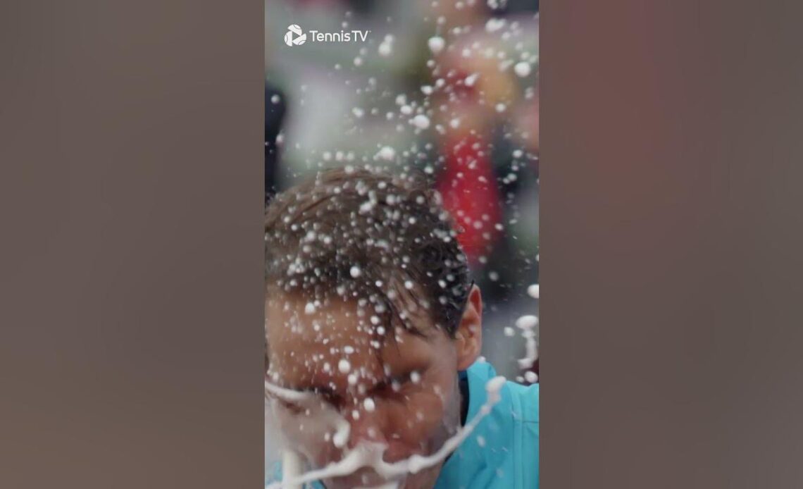 Rafael Nadal Loses To A CHAMPAGNE Bottle 🤣🍾