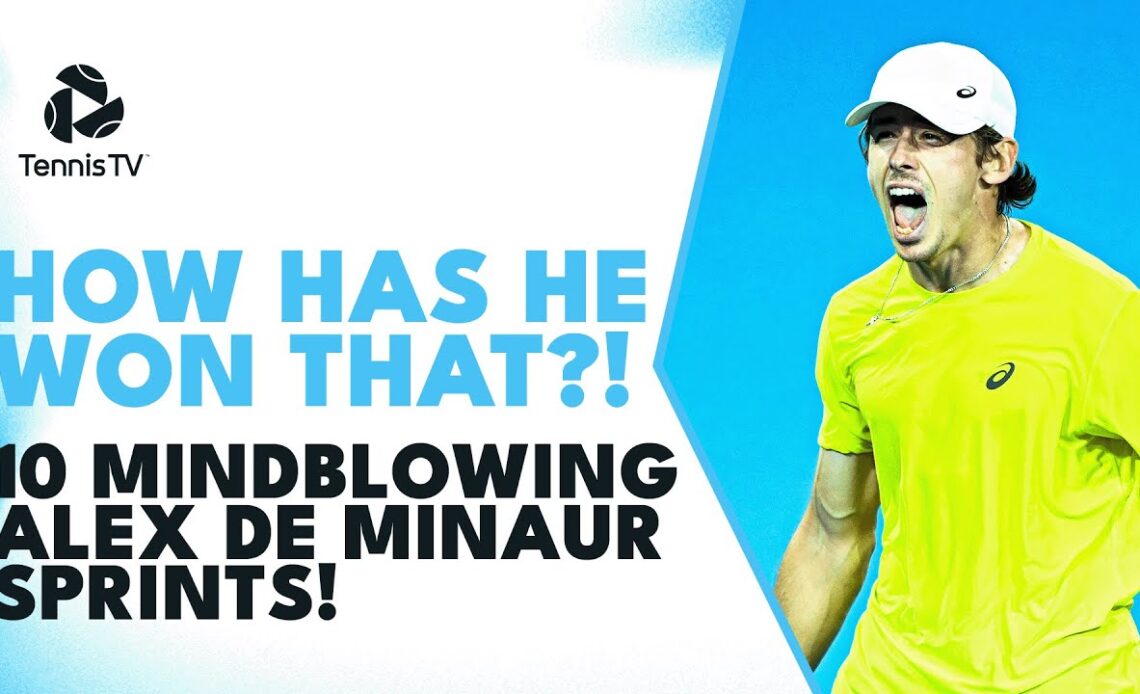 10 Mindblowing Alex De Minaur Tennis Sprints 💨