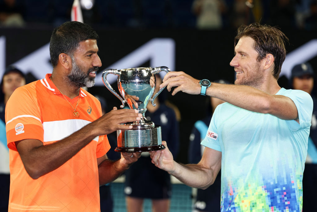 Australian Open 2024 men's doubles champions Rohan Bopanna and Matthew Ebden. Picture: Getty Images