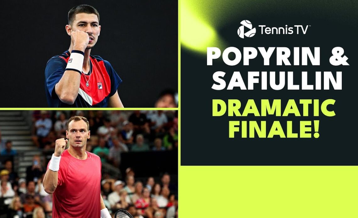 5 Match Point Saves! (😮) Safiullin & Popyrin Dramatic Finale | Brisbane 2024