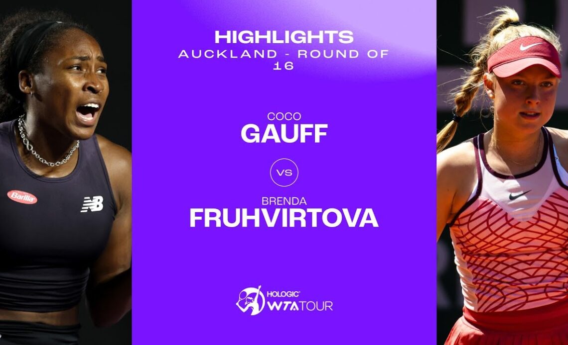 Coco Gauff vs. Brenda Fruhvirtova | 2024 Auckland Round of 16 | WTA Match Highlights