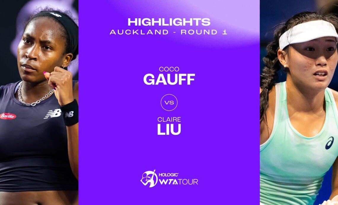 Coco Gauff vs. Claire Liu | 2024 Auckland Round 1 | WTA Match Highlights