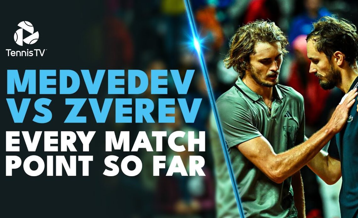 Daniil Medvedev vs Alexander Zverev | Every Match Point So Far!