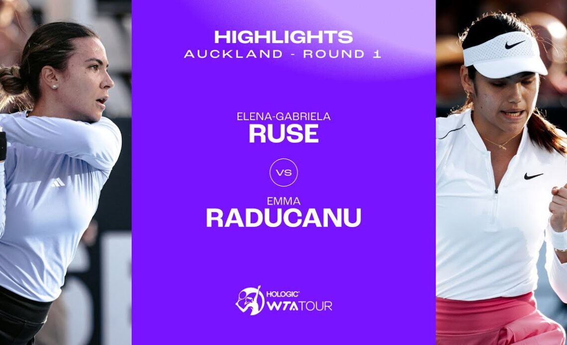 Elena-Gabriela Ruse vs. Emma Raducanu | 2024 Auckland Round 1 | WTA Match Highlights