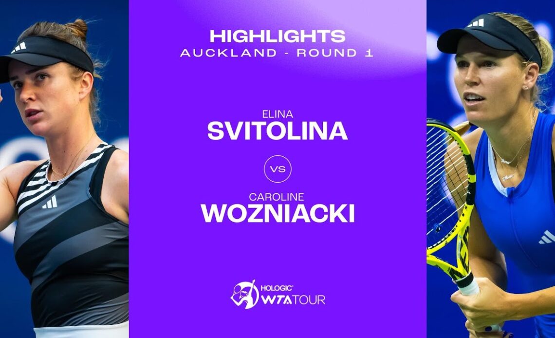 Elina Svitolina vs. Caroline Wozniacki | 2024 Auckland Round 1 | WTA Match Highlights