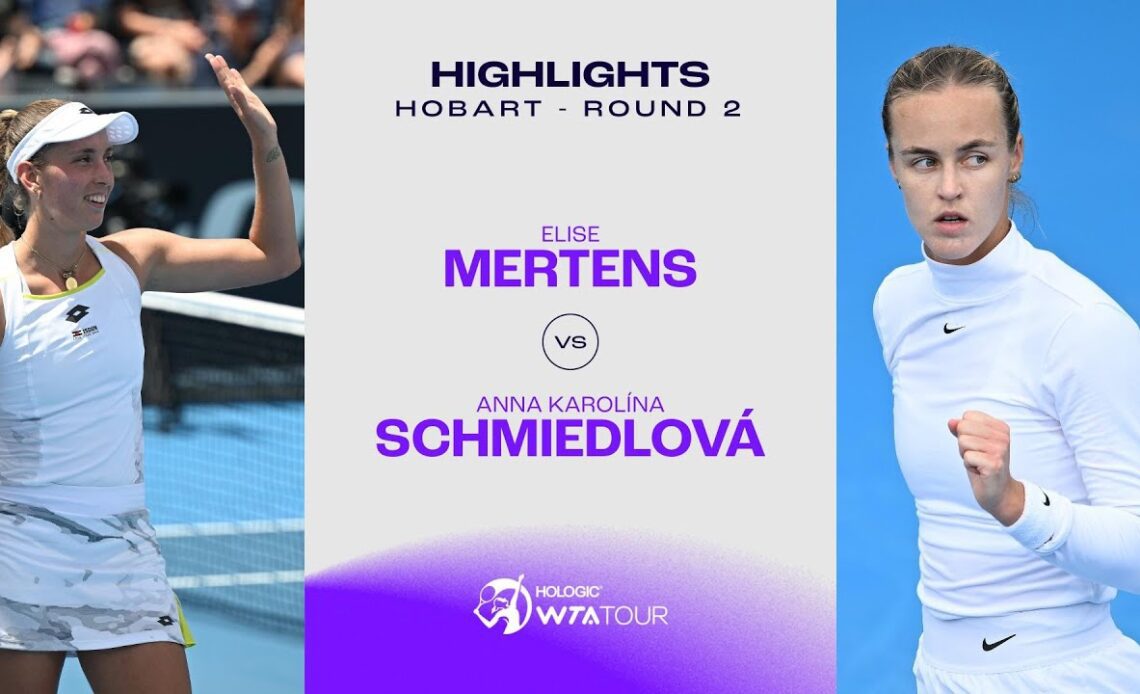 Elise Mertens vs. Anna Karolína Schmiedlová | 2024 Hobart Round 2 | WTA Match Highlights