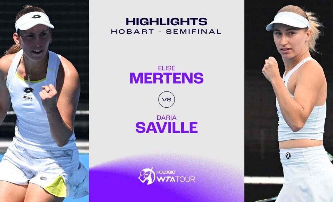 Elise Mertens vs. Daria Saville | 2024 Hobart Semifinal | WTA Match Highlights