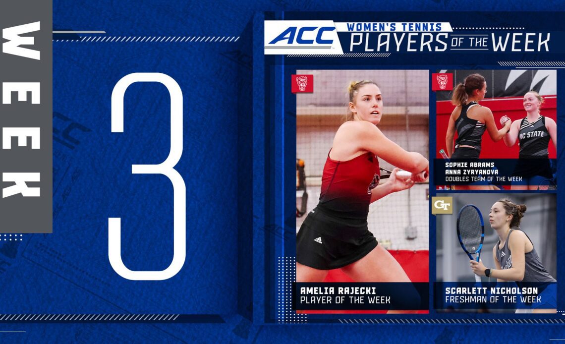 Georgia Tech, NC State Share Women's Tennis Weekly Awards