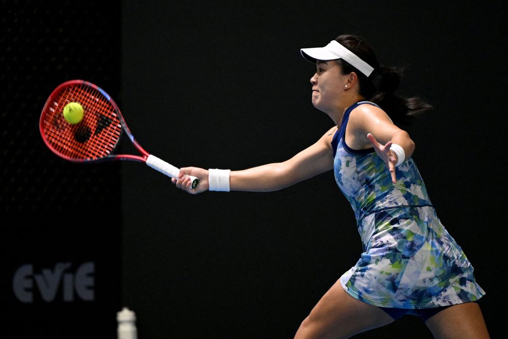 Zhu Lin also won from match point down in her second straight season opener, saving one in the deciding tiebreak to beat Danielle Collins 1-6, 6-3, 7-6(7) in the Brisbane second round.
