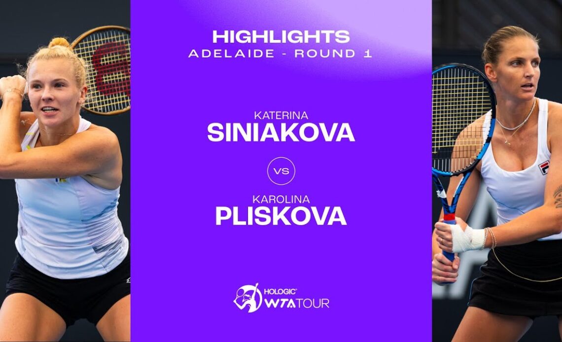 Katerina Siniakova vs. Karolina Pliskova | 2024 Adelaide Round 1 | WTA Match Highlights