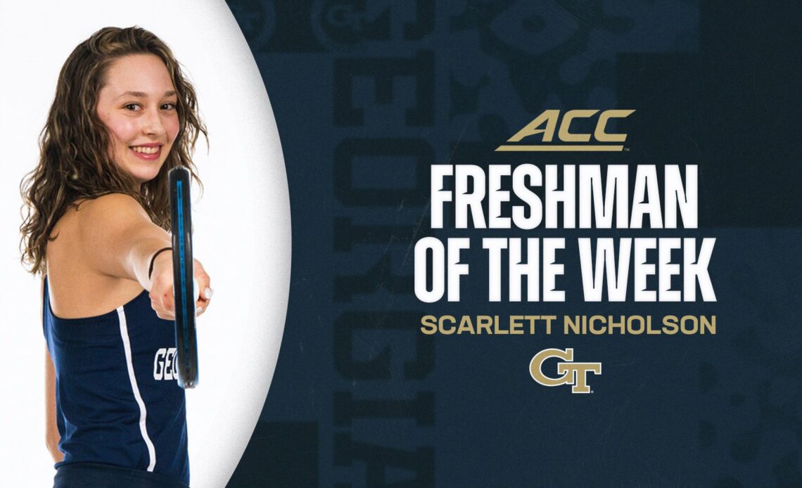 Nicholson Tabbed ACC Freshman of the Week – Women's Tennis — Georgia Tech Yellow Jackets