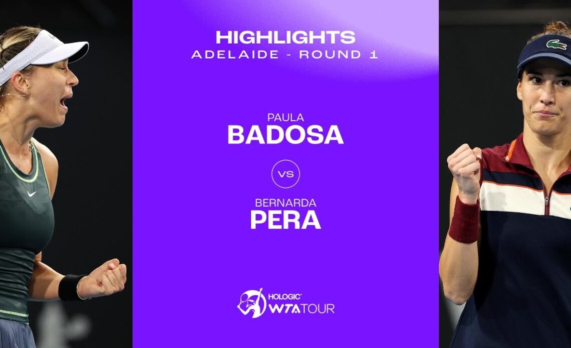 Paula Badosa vs. Bernarda Pera | 2024 Adelaide Round 1 | WTA Match Highlights