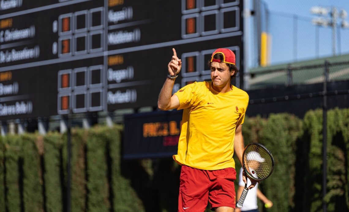 USC Men's Tennis competes in the SoCal Intercollegiate Championships at Marks Stadium on October 29, 2023