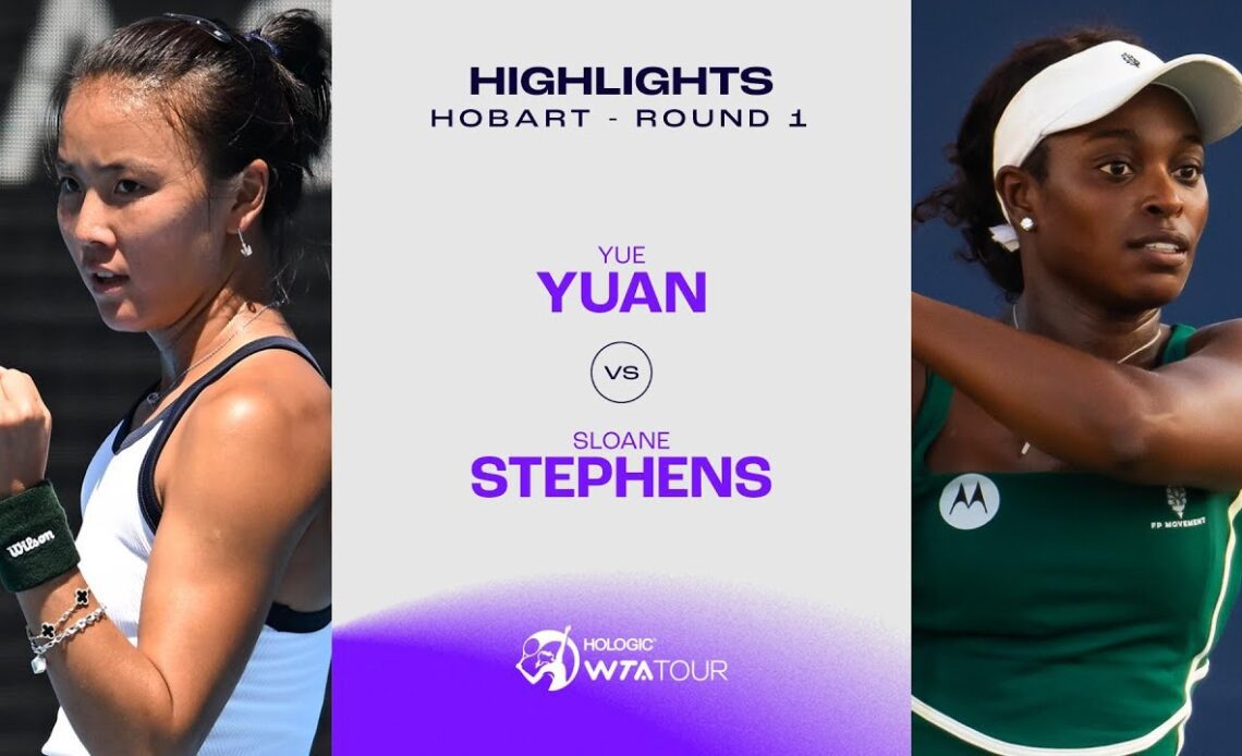 Yue Yuan vs. Sloane Stephens | 2024 Hobart Round 1 | WTA Match Highlights