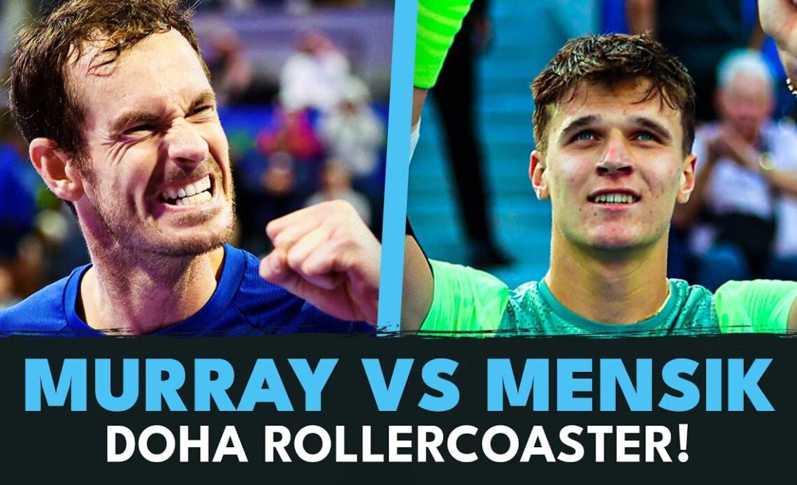Andy Murray vs Jakub Mensik ROLLERCOASTER | Doha 2024 HIghlights