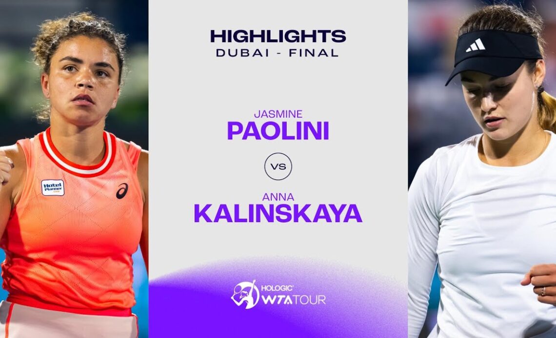 Anna Kalinskaya vs. Jasmine Paolini 2024 Dubai Final WTA Match