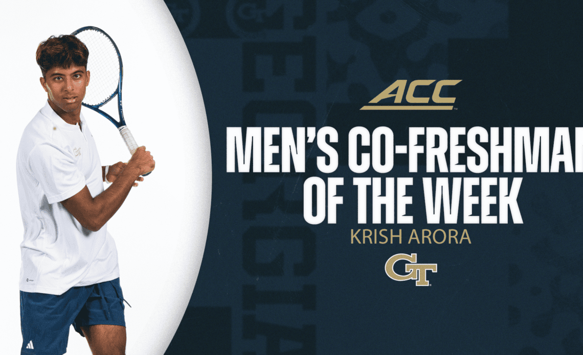 Arora Receives First ACC Freshman of the Week Honors – Men's Tennis — Georgia Tech Yellow Jackets