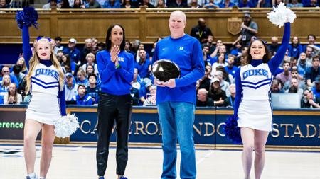 Ashworth Honored at Duke Men's Basketball Game Saturday