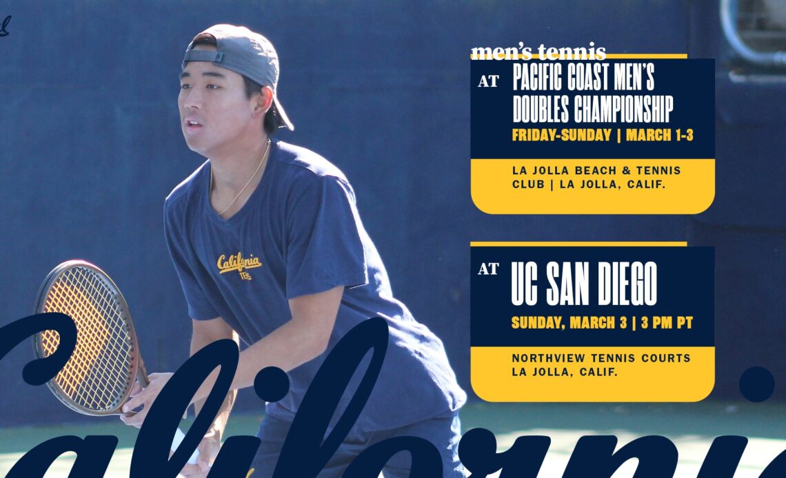 Bears Play Pacific Coast Doubles, UCSD In La Jolla