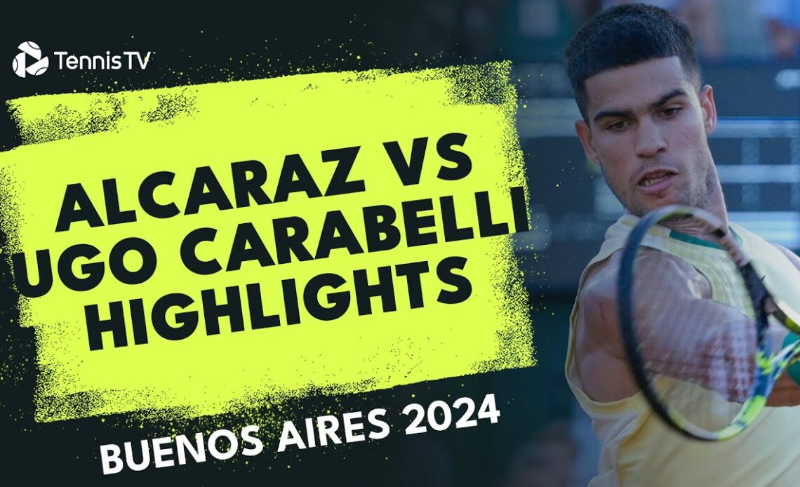 Carlos Alcaraz Begins Title Defence vs Ugo Carabelli | Buenos Aires 2024 Highlights