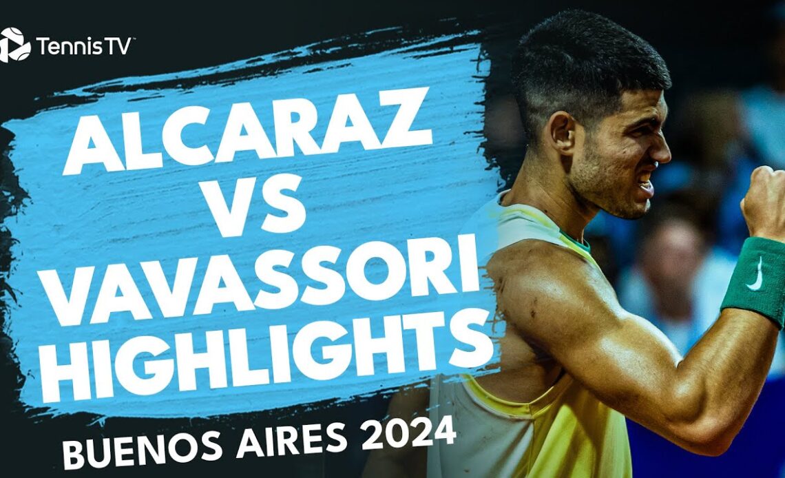 Carlos Alcaraz Continues Title Defence vs Vavassori | Buenos Aires 2024 Highlights