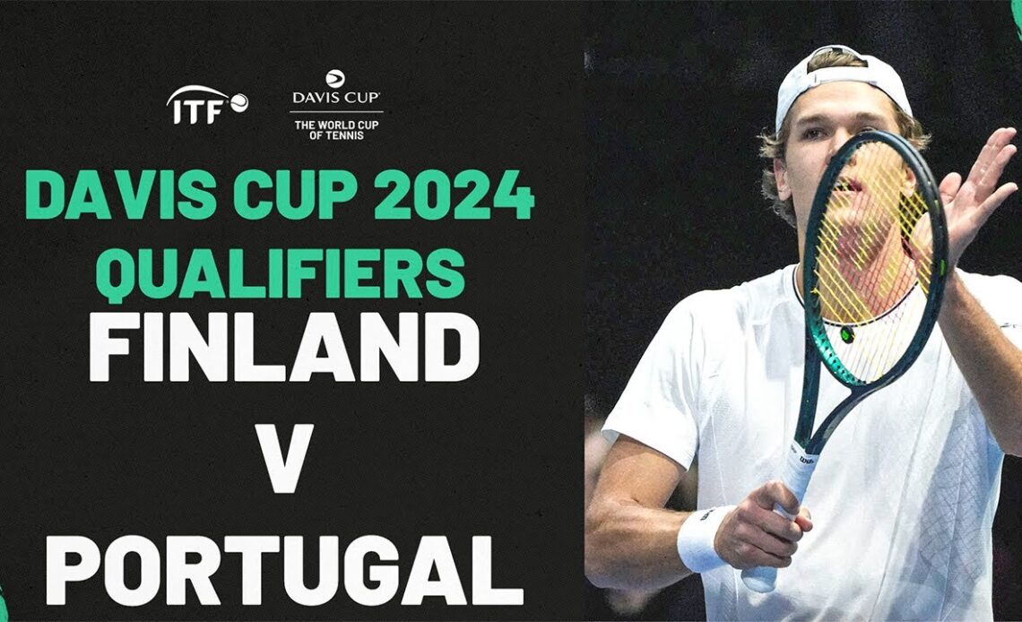 Davis Cup 2024 Qualifiers: Finland v Portugal (Otto Virtanen v Nuno Borges)