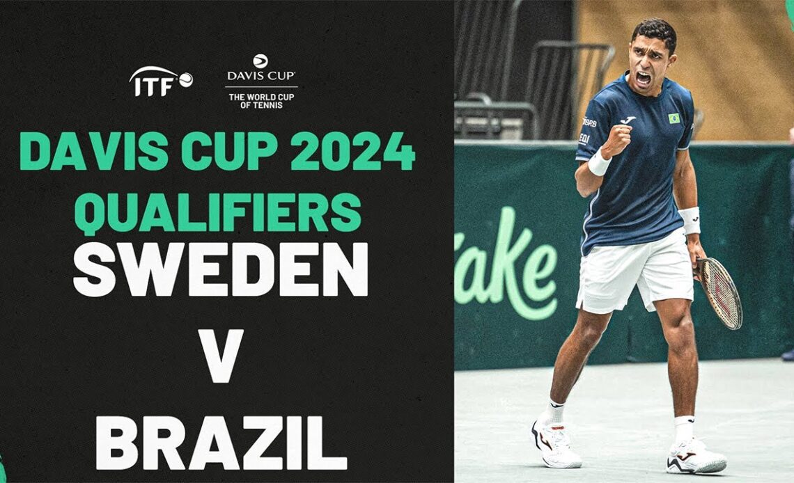 Davis Cup 2024 Qualifiers: Sweden v Brazil (Karl Friberg v Thiago Monteiro)