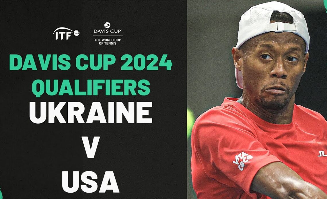 Davis Cup 2024 Qualifiers: Ukraine v USA (Viacheslav Bielinskyi v Christopher Eubanks)