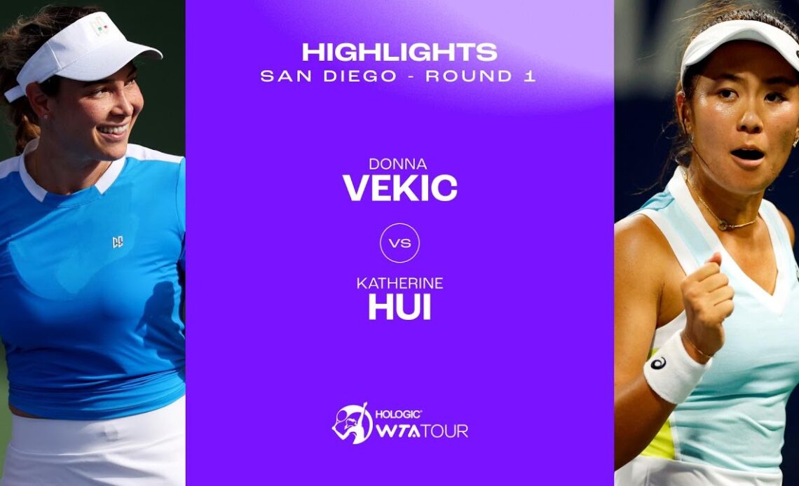 Donna Vekic vs. Katherine Hui  | 2024 San Diego First Round | WTA Match Highlights