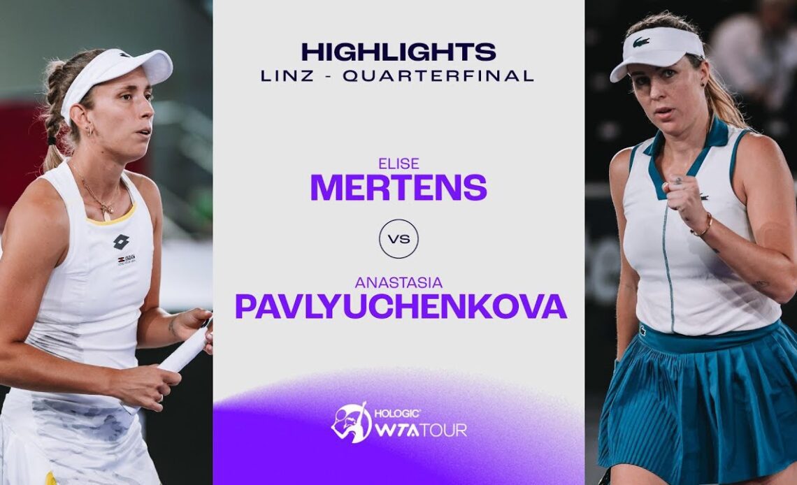 Elise Mertens vs. Anastasia Pavlyuchenkova | 2024 Linz Quarterfinal | WTA Match Highlights