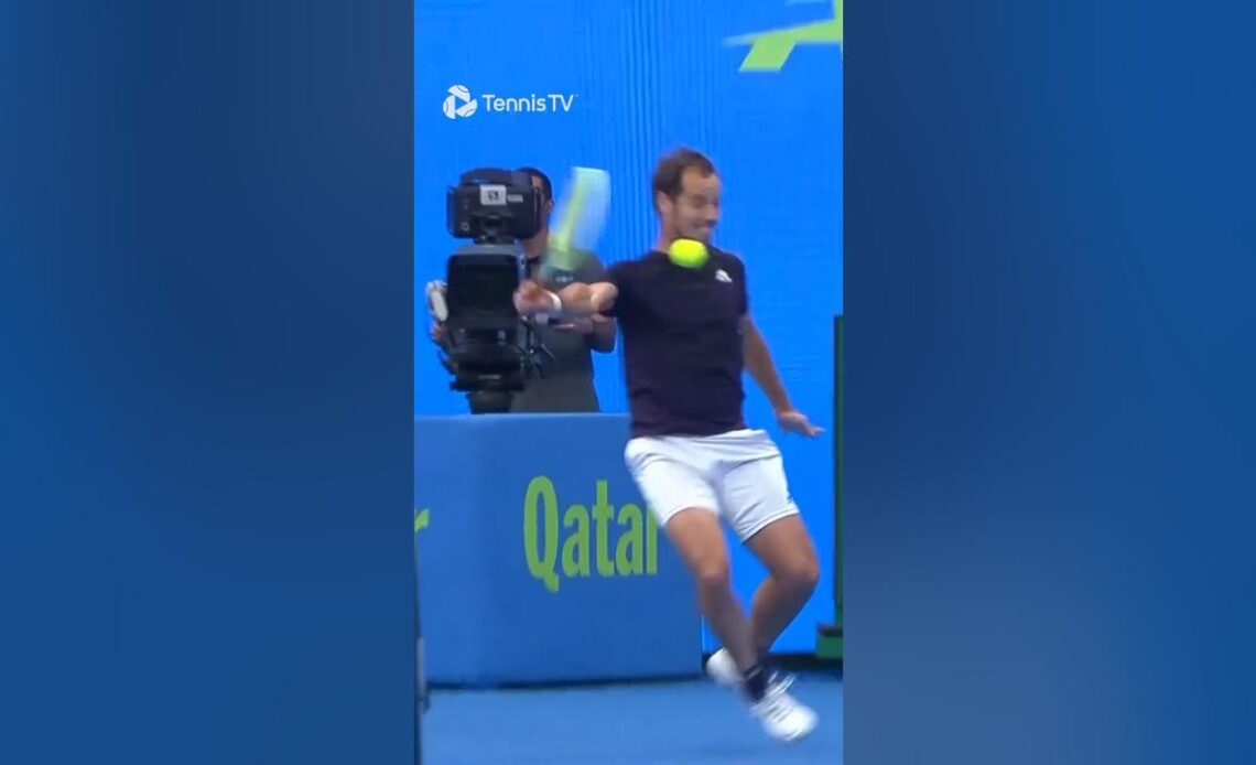 Gasquet Hits An INCREDIBLE Backhand From Downtown 🤯