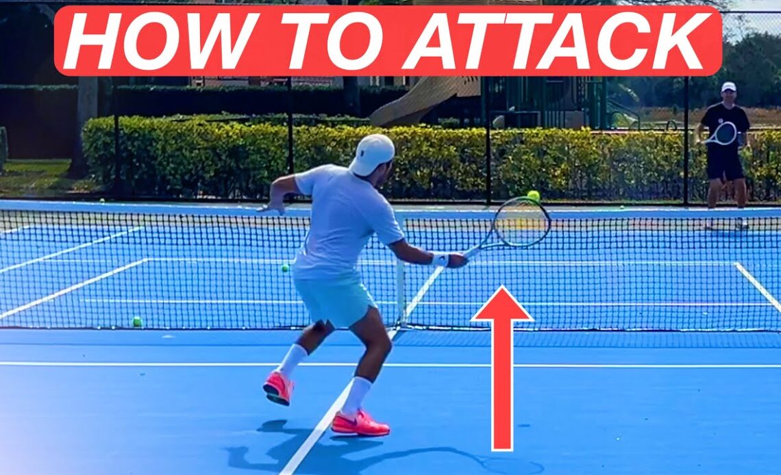 How to Attack the Net | Approach Shot & Volley Lesson w Shamir