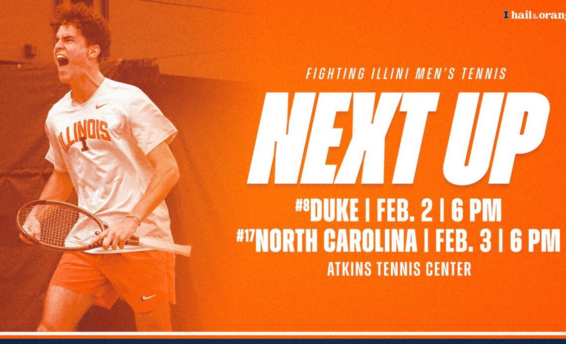 Illini Return Home for Pair of Top-20 Matchups