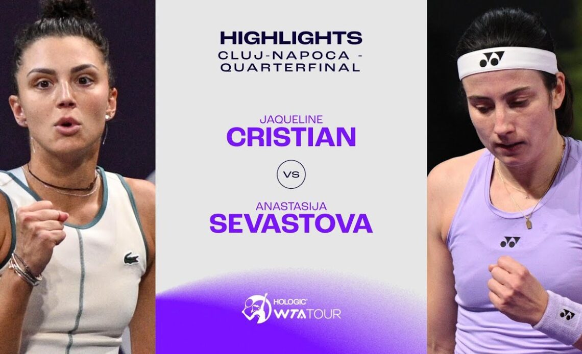 Jaqueline Cristian vs. Anastasija Sevastova | 2024 Cluj-Napoca Quarterfinal | WTA Match Highlights