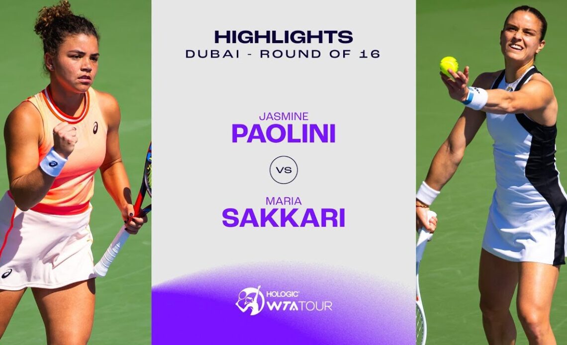 Jasmine Paolini vs. Maria Sakkari 2024 Dubai Round of 16 WTA Match