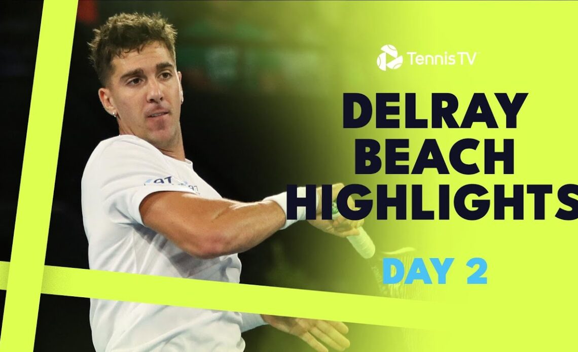 Kokkinakis takes on Michelsen; Giron, Evans & Thompson Play | Delray Beach 2024 Day 2 Highlights