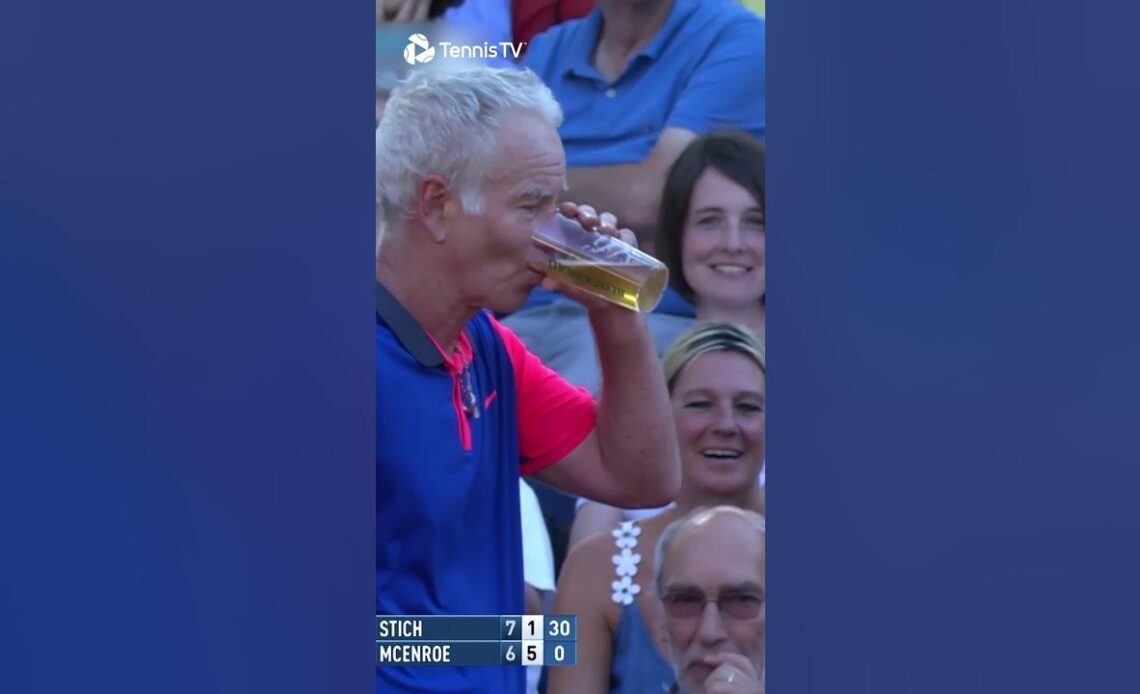 McEnroe Drinks A Beer Mid-Match 🍺🤣