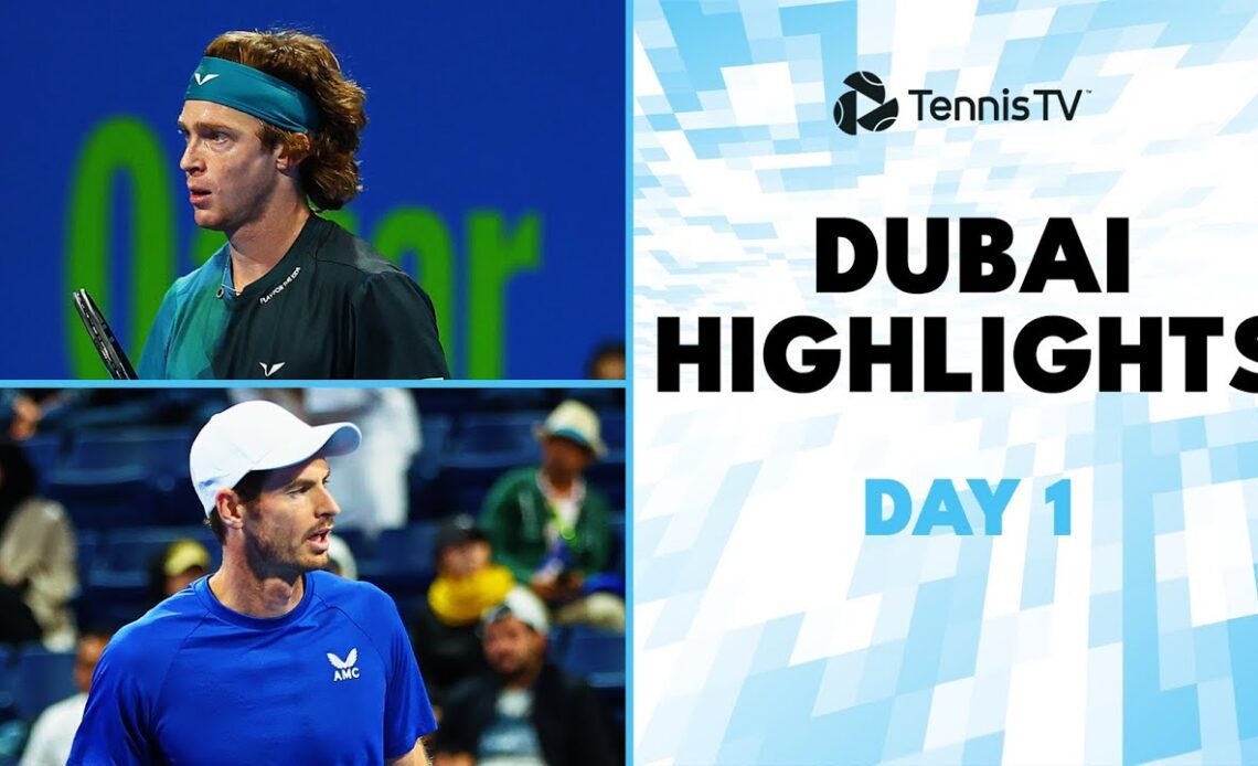 Murray Faces Shapovalov; Rublev, Hurkacz & More In Action | Dubai 2024 Day 1 Highlights