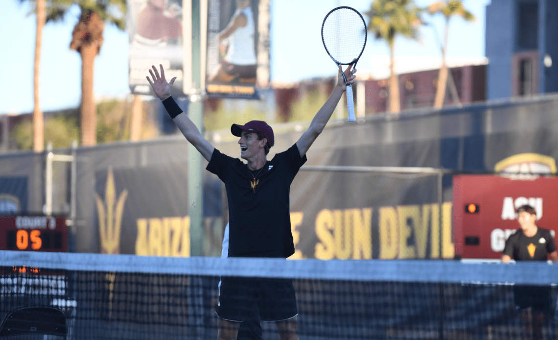 No. 22 Men's Tennis Sweeps Friday Doubleheader against Nevada and GCU