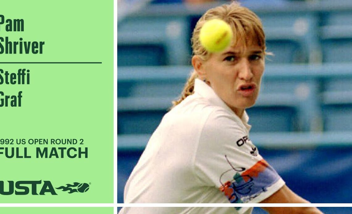 Pam Shriver vs. Steffi Graf Full Match | 1992 US Open Round 2