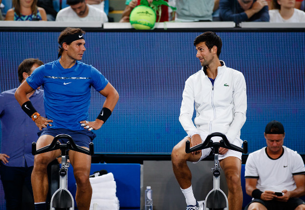 Rivals Rafa and Novak Fly Into Each Other