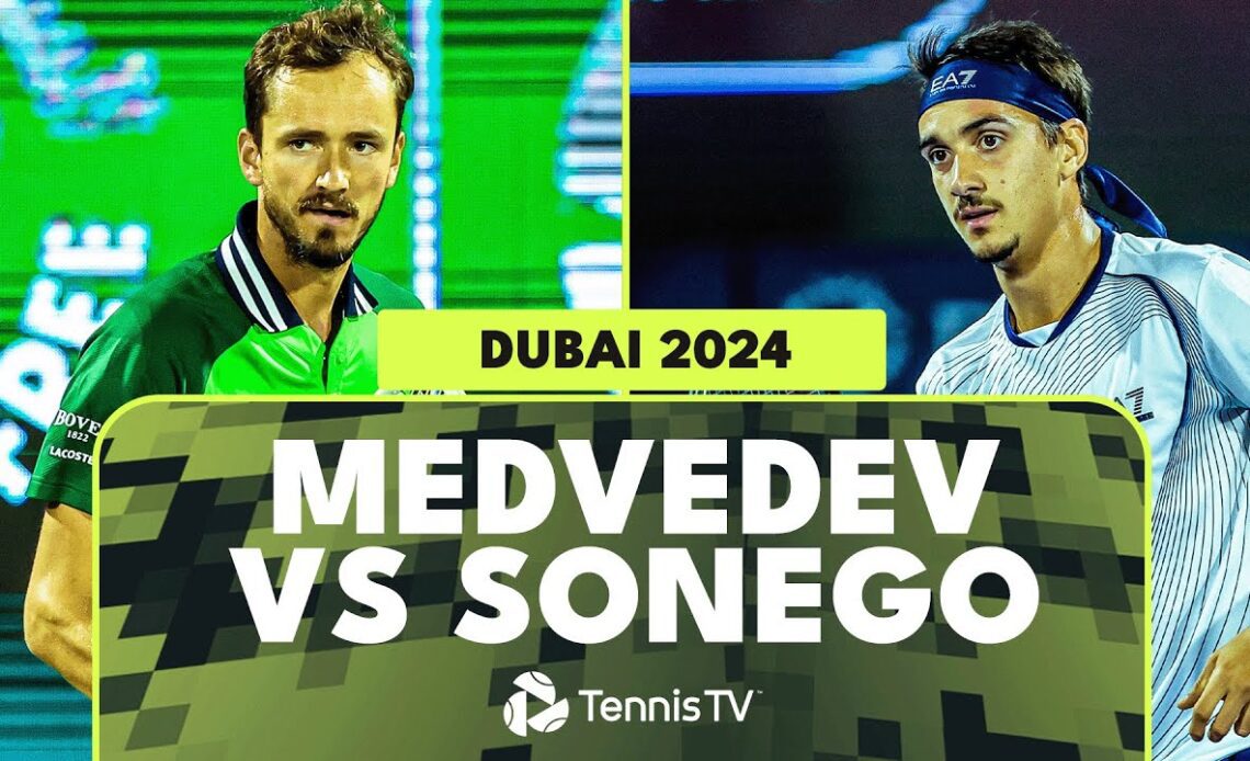 THRILLING Daniil Medvedev vs Lorenzo Sonego Match 🍿 | Dubai 2024 Highlights