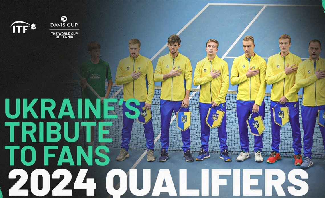 Ukraine Davis Cup Team pays tribute to their fans