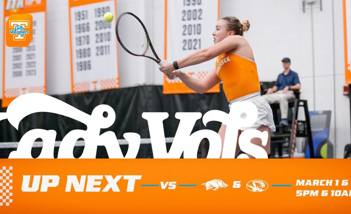 WOMEN’S TENNIS CENTRAL - No. 20 Tennessee at No. 43 Arkansas, Missouri