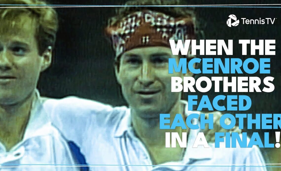 When The McEnroe Brothers Faced Each Other In The Chicago 1991 Final...