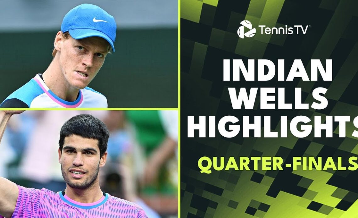 Alcaraz vs Zverev; Medvedev Plays Rune; Sinner Features | Indian Wells 2024 Quarter-Final Highlights