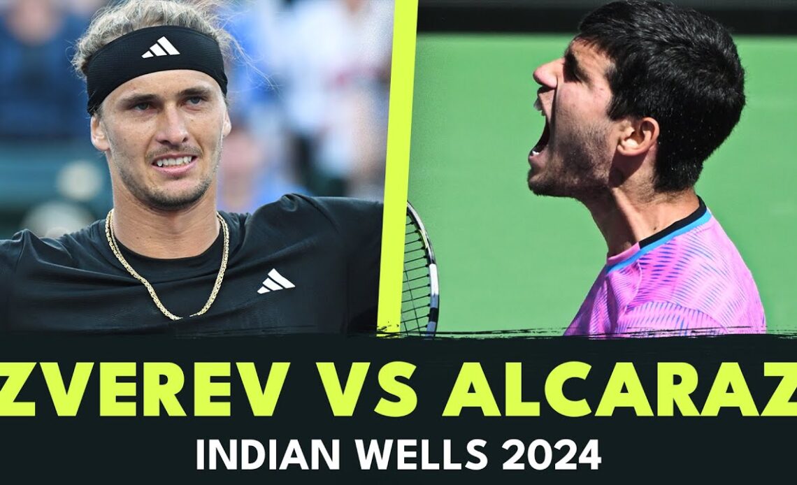 Alexander Zverev vs Carlos Alcaraz (vs Bee Invasion) | Indian Wells 2024 Highlights