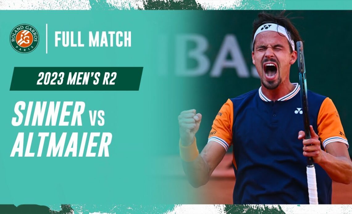 Altmaier vs Sinner 2023 Men's round 2 Full Match | Roland-Garros